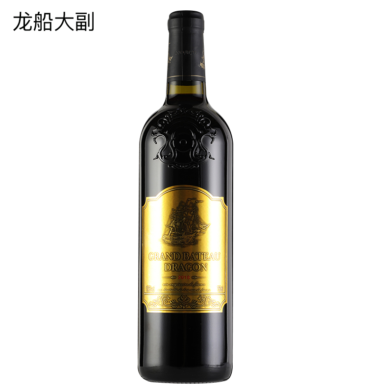 优品 法国龙船大副橡木桶干红红酒葡萄酒750ml